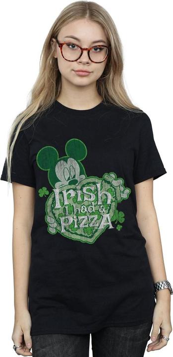 Immagine prodotto Disney Mickey Mouse Shamrock Pizza Maglietta Ampia Donna (S)