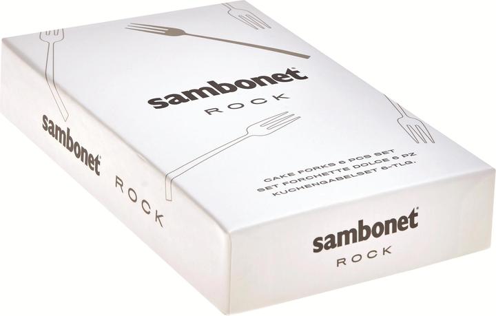 Immagine prodotto Sambonet Set di forchette per torte Rock 6 pezzi. (6 Pezzo/i, Set di posate)