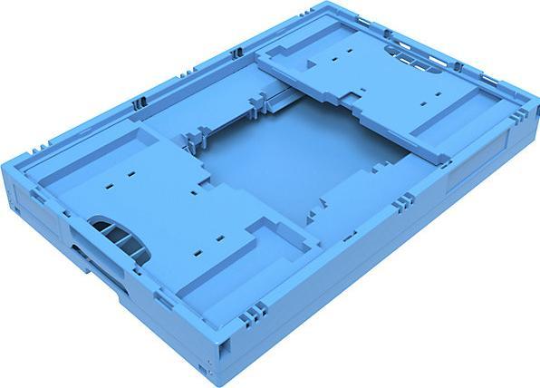 Image du produit Walther Bac pliant en polypropylène, capacité 44 l, sans couvercle, bleu, gerbable. (600 x 400 x 220 mm, 41.40 l)