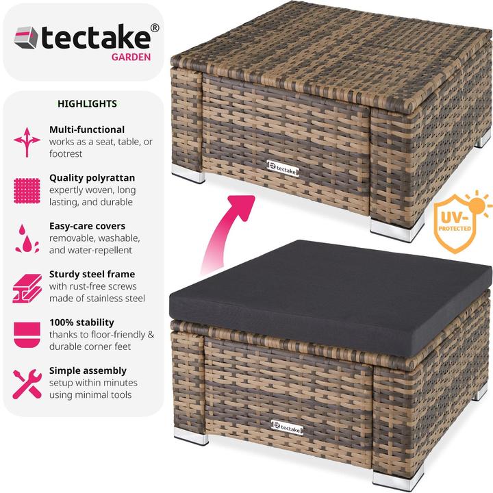Immagine prodotto tectake Pouf in rattan