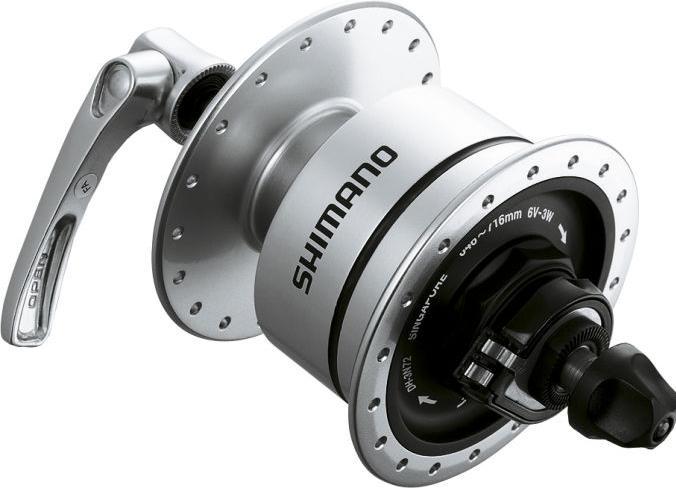 Image du produit Shimano Moyeu-dynamo 3N72 argent, 100mm (Frein sur jante)