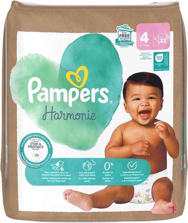 Immagine prodotto Pampers Harmony Gr4 9-14kg Confezione singola (Dimensione 4, 22 Pezzo/i)