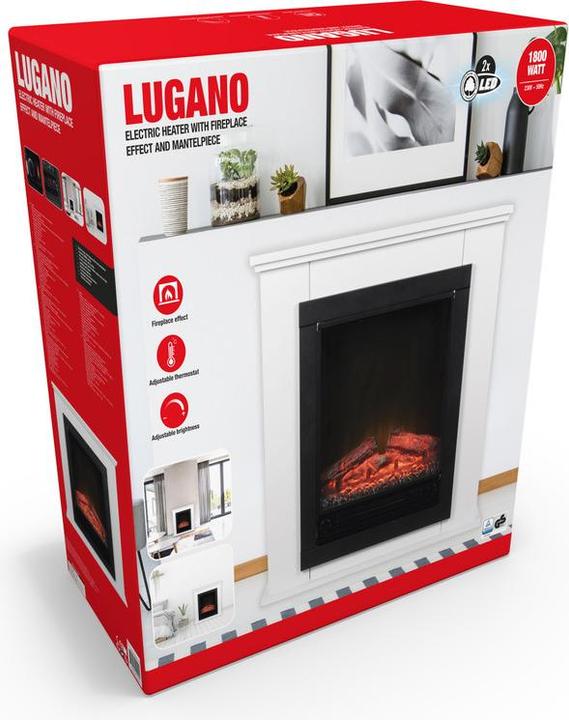Classic Fire Elektrischer Kamin Lugano – Elektrokamin mit Feuereffekt