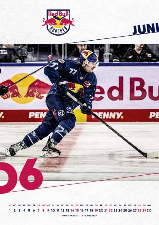 Actual product image EHC Red Bull Munich 2025 - Fan calendar (29.7 x 42 cm, Hardcover, German)