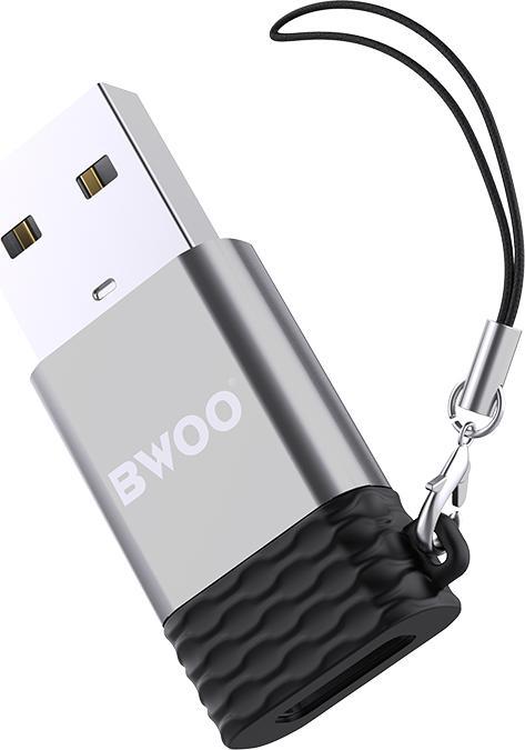 Actual product image Bwoo adapter BZ-38 USB-C - USB gray OTG (USB Type C, USB-A)