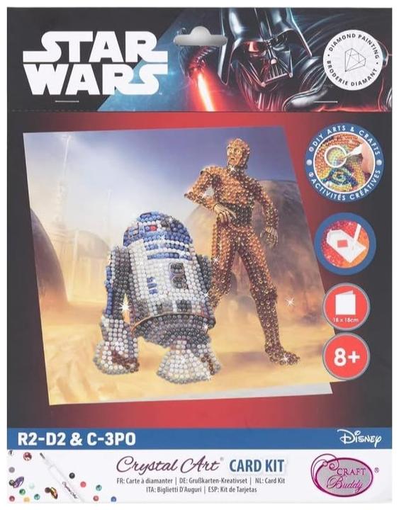 Produktbild Craft Buddy R2-D2 & C-3PO, Karte 18x18cm Crystal Art