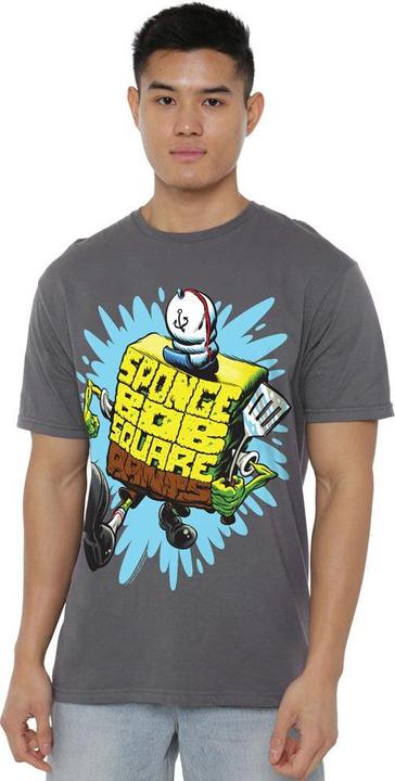 Actual product image Spongebob Squarepants Mens Letter T-Shirt (S)