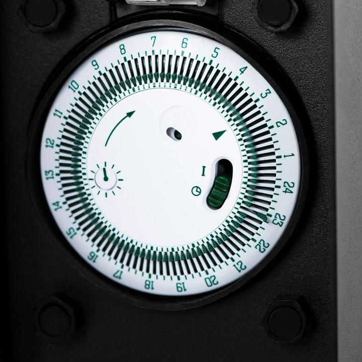 Image du produit Grafner Colonne de prises en acier inoxydable avec minuterie 2 prises extérieures Anthracite Prise de jardin