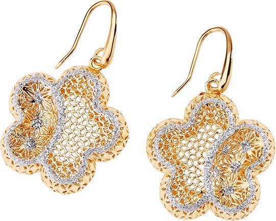 Produktbild Ottaviani Golden bronze earrings with silver glitter