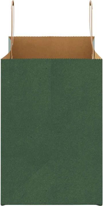 Produktbild VidaXL Kraftpapiertüten 250 Stk. mit Henkel Grün 32x17x25 cm Papiertüte (Geschenktüte, 250 x)