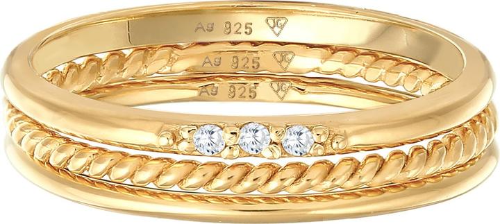Produktbild Elli Bandring, Kristall Ring, Ring Set (58, 925 Silber)