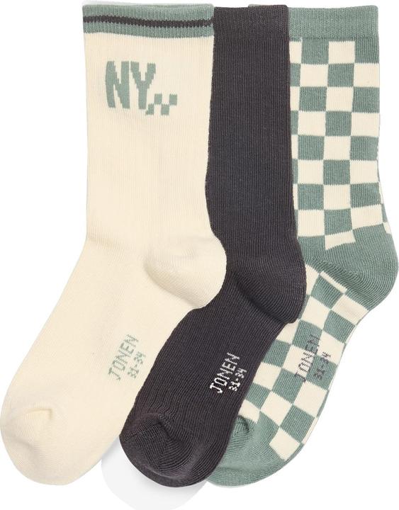 Immagine prodotto Jonen 3er-Pack Jungen Socken mit Schachbrettmuster (confezione da 3, 35, 38)