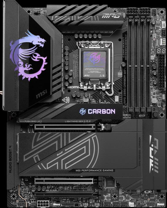 Image du produit MSI MPG Z890 CARBONE WIFI (LGA 1851, Intel Z890, ATX)