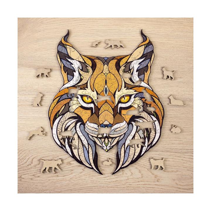Image du produit Eco Wood Art Puzzle en bois L - Lynx (Dans une boîte en bois) (580 pièces)