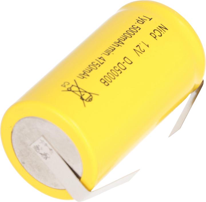 Image du produit AccuCell Akku KR-5000DEL Cadnica Mono mit Lötfahne in U-Form (1 pcs, Spécifique à l'appareil, 5000 mAh)