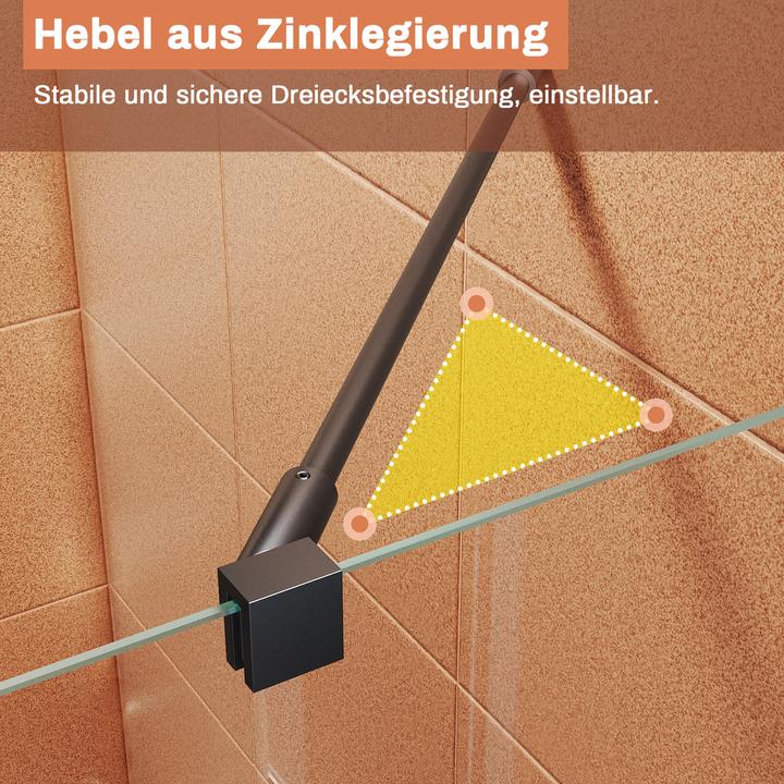 Image du produit SONNI Cabine de douche avec entrée d'angle, 90 x 120 cm, noir douche, hauteur 195 cm, avec portes ba (120 cm, 120 cm, 195 cm)