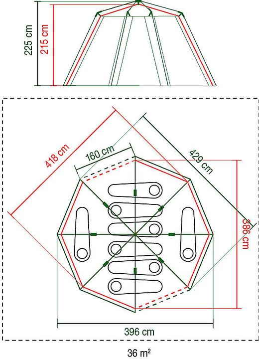 Produktbild Coleman Octagon (Kuppelzelt, 20.70 kg, 8 Personen)