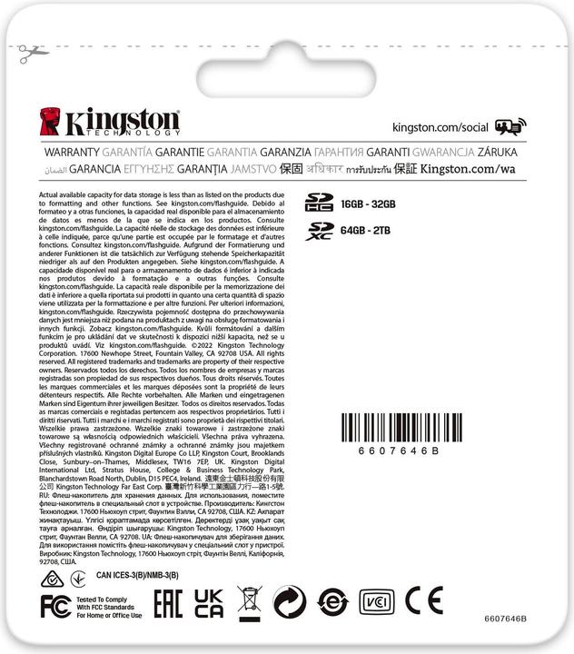 Actual product image Kingston Canvas React Plus SDXC (128 GB, SDXC, U3, UHS-II)