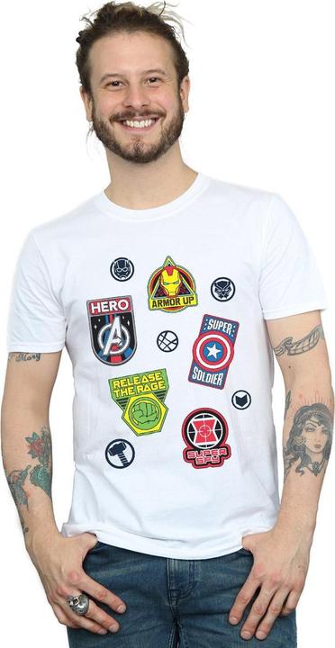 Image du produit - T-shirt AVENGERS HERO BADGES - Homme (S)