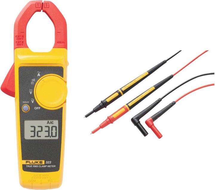 Actual product image Fluke FLK-323/TL175 Current clamp, hand-held multimeter digital CAT III 600 V, CAT IV 300V Display (CAT III 600V, CAT IV 300V)