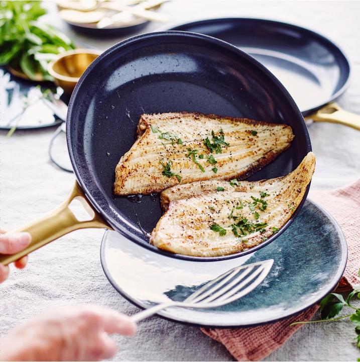 Actual product image Greenpan Ceramic pans PADOVA Black 20 + 24 + 28 cm (28 cm, Frying pan, Aluminium)