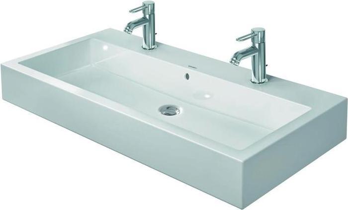 Actual product image Duravit Washbasin VERO w ÜL HLB 1000x470mm 2 tap holes white WG (470 mm, 1000 mm)