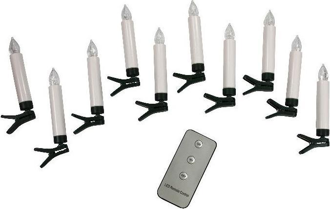 PBS Austria Christmas tree candles LED 10 pieces white (1 x)