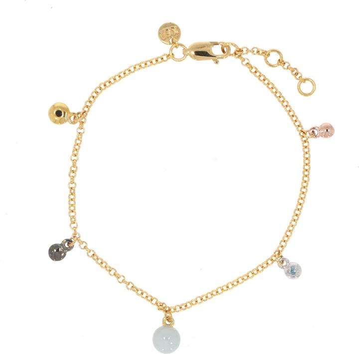 Immagine prodotto Xen Bracciale multicolore placcato oro giallo da 1,85 carati circa 17-19 cm (19 cm, Argento 925)