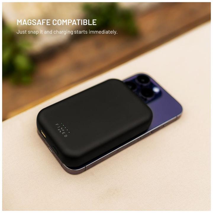 Actual product image Fixed MagZen Trådløs PD 20W Power Bank 10.000 mAh Sort Powerbank - Sort - 10000 mAh (10000 mAh, 12 Wh)