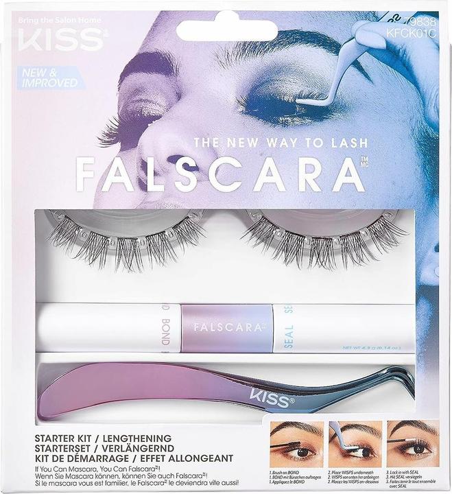 Immagine prodotto KISS Ciglia - Starter kit Falscara per l'allungamento delle ciglia (Applicatore di ciglia, Mascara, Ciglia artificiali)