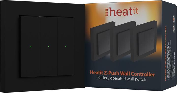 Actual product image Heatit Controls - Interrupteur sans fil Z-Wave+ 700 Z-Push Wall controller