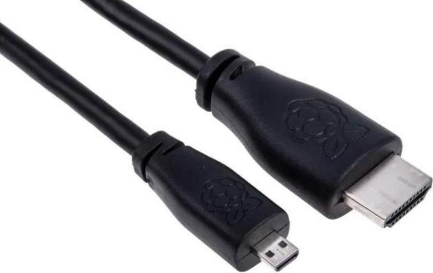 Image du produit Raspberry Pi T7732AX-RS - Câble HDMI vers micro HDMI de 1 mètre, noir (1 m, HDMI)