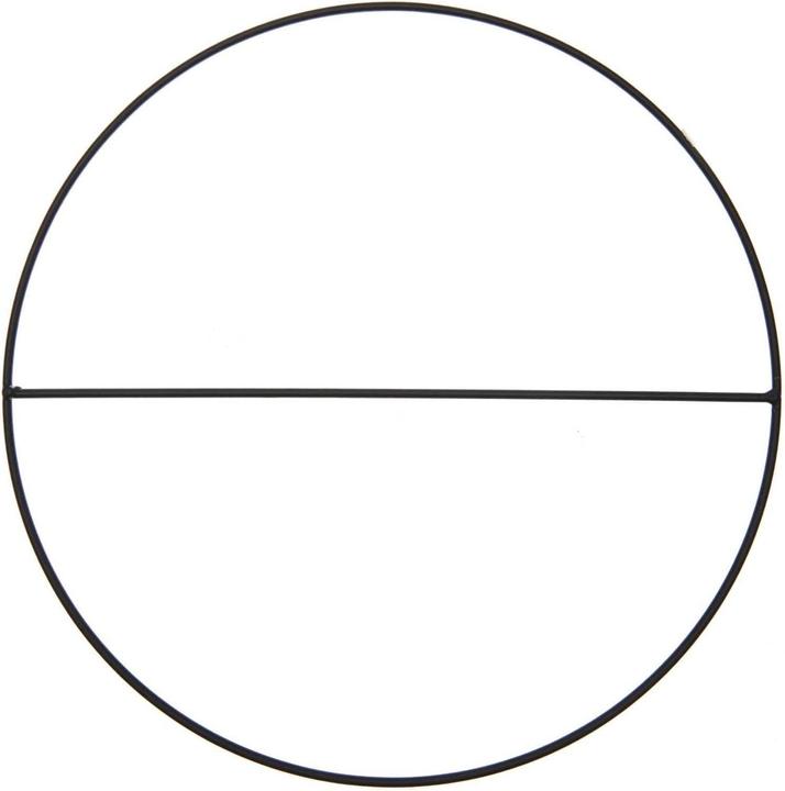 Actual product image Rico Design Metal ring with cross strut Black, 25 cm