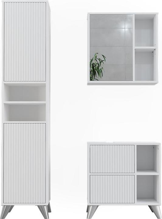 Vichy Badmöbel-Set Leano, Weiss, 3 Teile