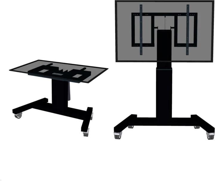 Image du produit Neomounts PLASMA-M2500TBLACK Support de sol motorisé 106,68-254cm 42-100pouces VESA 200x200-800x600mm 150kg (Universel, 100", 150 kg)