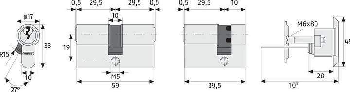 Actual product image Abus C83N 30/30 KD (Profile double cylinder)