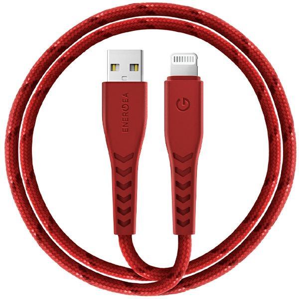 Energea cable Nyloflex USB - Lightning Charge and Sync C89 MFI 1.5m czerwony/red (1.50 m, USB 3.2 Gen 1)