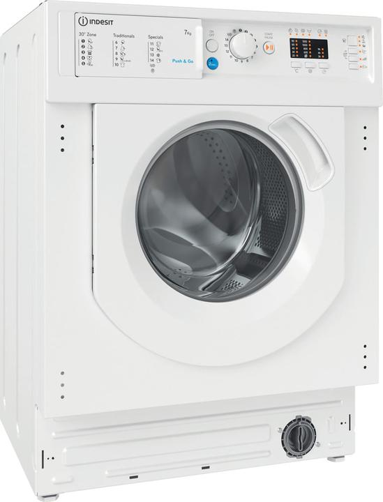 Actual product image Indesit BI WMIL 71252 EU N front loading washing machine 7 kg 1200 rpm White (7 kg, Left, EU plug)