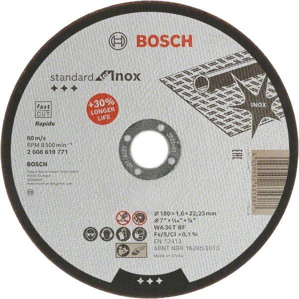 Immagine prodotto Bosch Professional Zubehör Disco da taglio PRO per acciaio inox e metallo, 180 x 1,6 x 22,23 mm