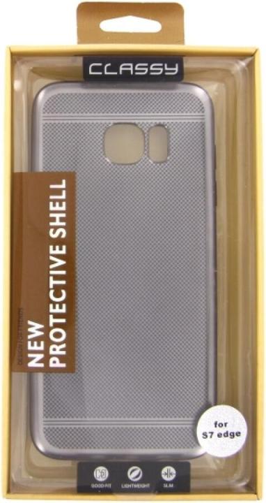 Actual product image OEM Silicone Case Classy Samsung Galaxy S7 Edge grey (Samsung Galaxy S7 Edge)