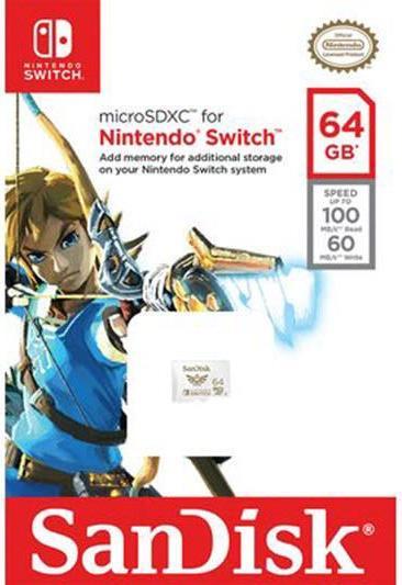 Image du produit SanDisk Nintendo Switch (64 Go, microSDXC, U3, UHS-I)
