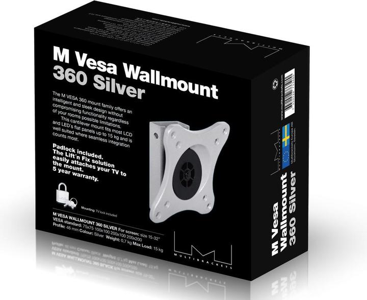 Image du produit Multibrackets M VESA Wallmount 360 Silver (Mur, 32", 15 kg)