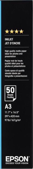 Produktbild Epson Paper Heavy Weight, 50 Blatt (167 g/m², A3, 50 x)