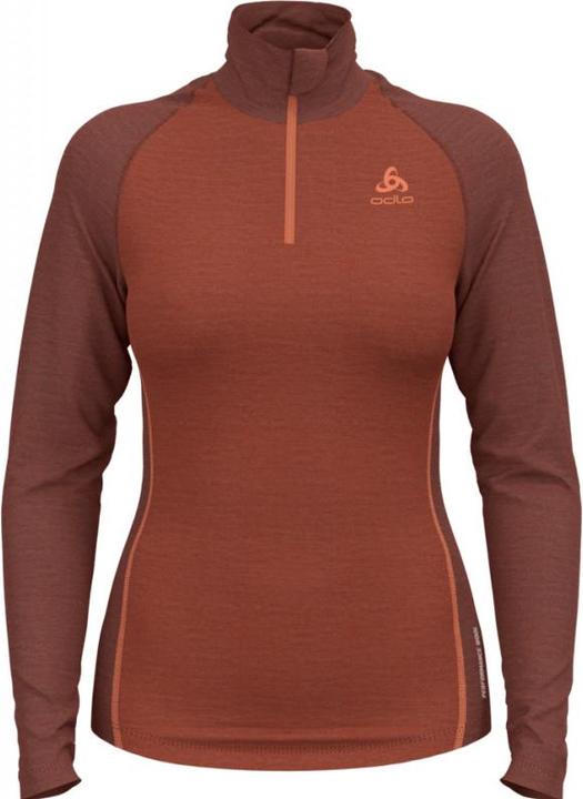 Odlo BL TOP turtle neck l/s half zip NATURAL