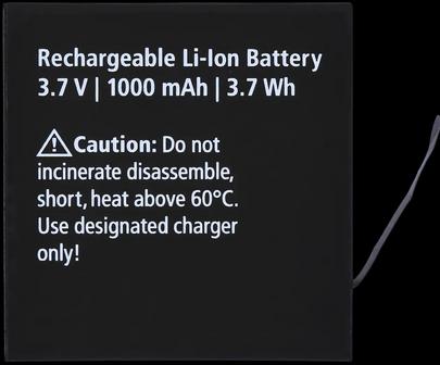 Actual product image Rollei Action one replacement battery
