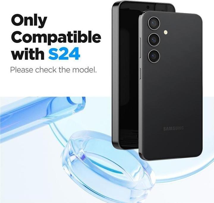 Actual product image Spigen Glas.TR Sam S24 S921 "EZ FIT" 2szt. szkło hartowane AGL07440 (2 Piece, Samsung Galaxy S24)