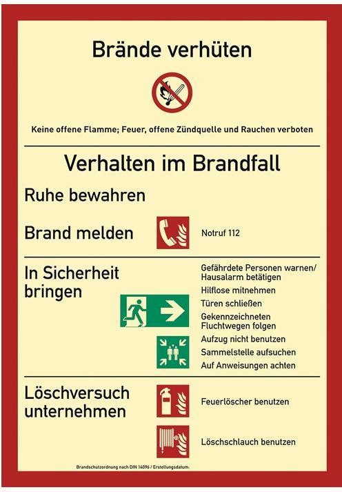Produktbild HP Autozubehör Brandschutzzeichen DIN EN ISO 7010 L210xB297 mm Brandschutzordnung Folie