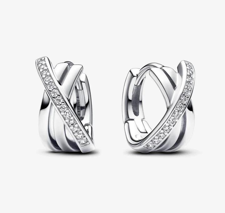 Produktbild Pandora Creolen Crossover PavÃ© (Sterling Silber 925)