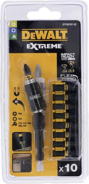 Actual product image DeWalt BitSet (25mm, 30 mm, 15 mm, 20 mm, 10mm)