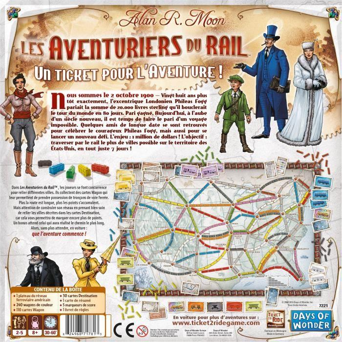 Produktbild Days of Wonder Adventurer Bahn USA (Französisch)